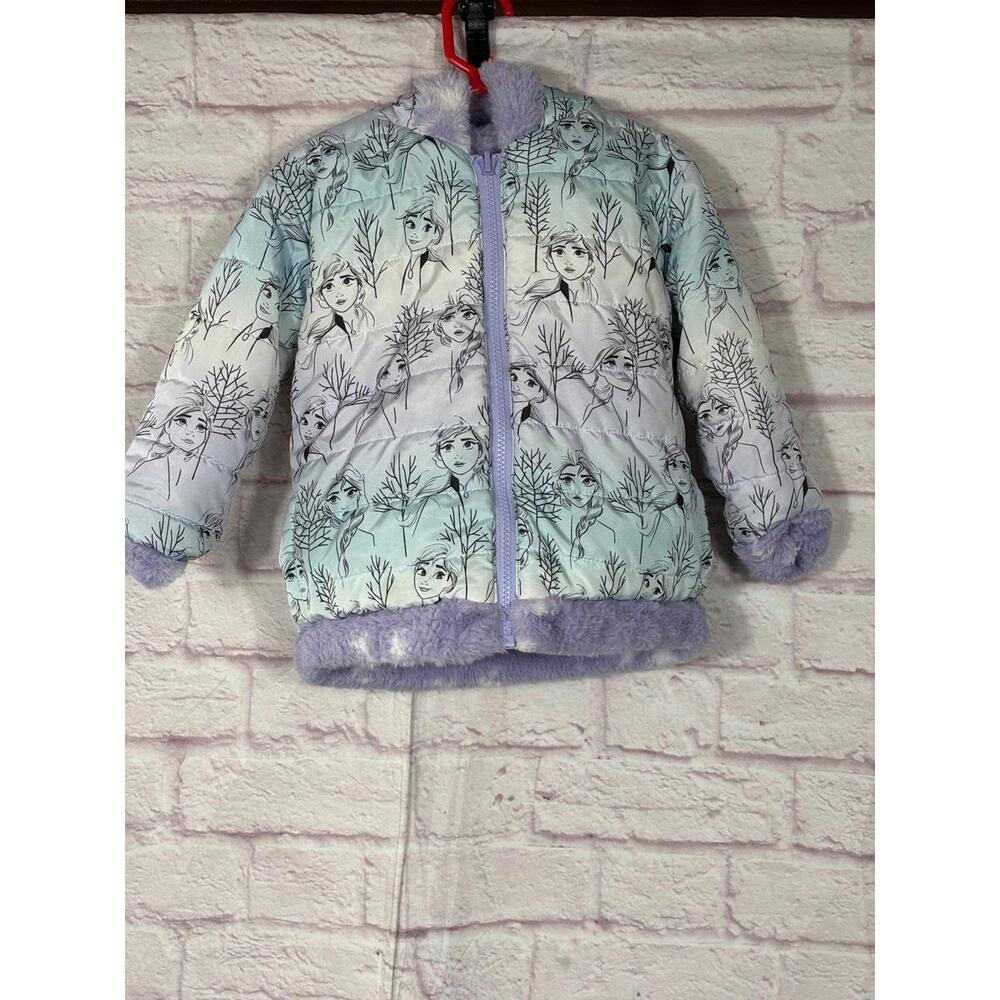 Disney Frozen Reversible Kids Jacket with Elsa Print 3T